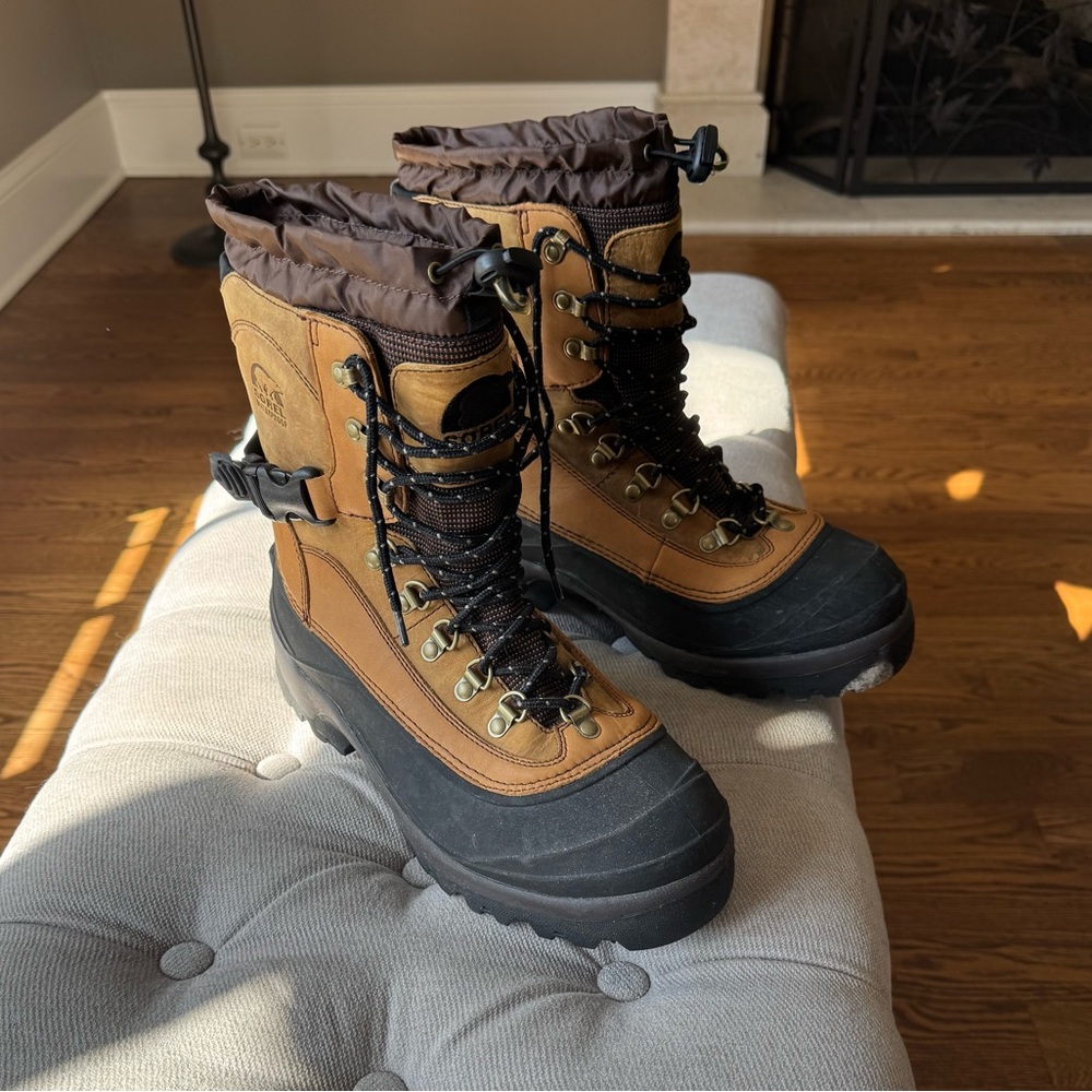 Sorel Men's Conquest Winter Brown Insulated Boots